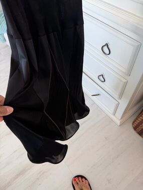 Just Cavalli Black Flowy Skater Midi Skirt